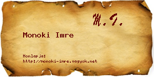 Monoki Imre névjegykártya