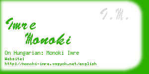 imre monoki business card